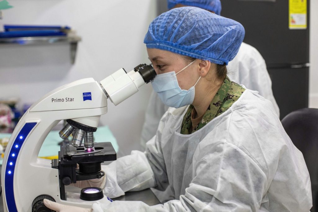Ricercatrice al microscopio simbolo delle scoperte scientifiche del 2025