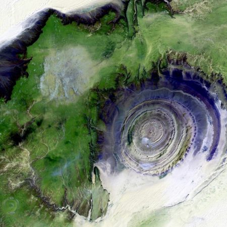 Occhio del Sahara Richat in Mauritania foto satellitare