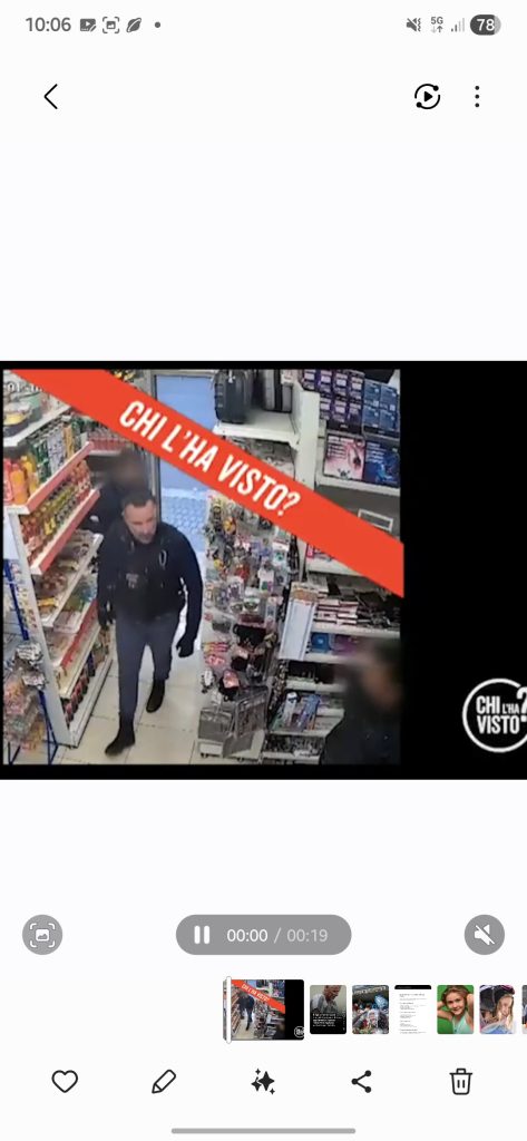 Caso Cinturrino, il video mostrato a Chi l’ha visto?: “Se trovi la droga mettila da parte” video telecamera negozio agente cinturrino chi lha visto
