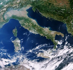 Meteo Italia 20 e 21 settembre 2026, immagine satellitare dell'Italia e del Mediterraneo