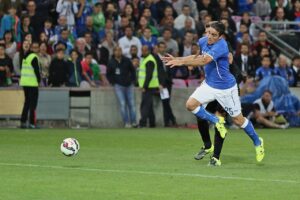 Alessandro Matri con la maglia della Nazionale nel 2015, foto di repertorio