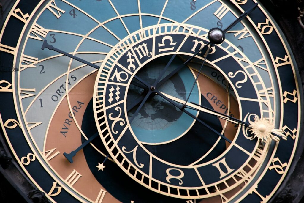 Oroscopo oggi 10 ottobre 2026, classifica: Acquario sorprende, Leone ritrova slancio Quadrante zodiacale colorato dell’orologio astronomico per l’oroscopo del 10 ottobre 2026